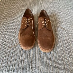 Millburn Brown Suede Lace-Up Work Shoes Size 10